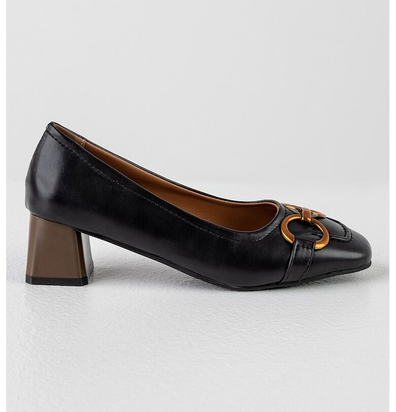 Обувки от еко кожа с масивен ток MUSK