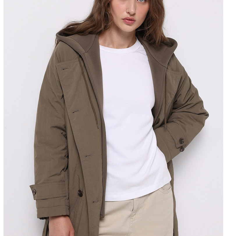 Палто с качулка и дизайн 2 в 1 COLINS