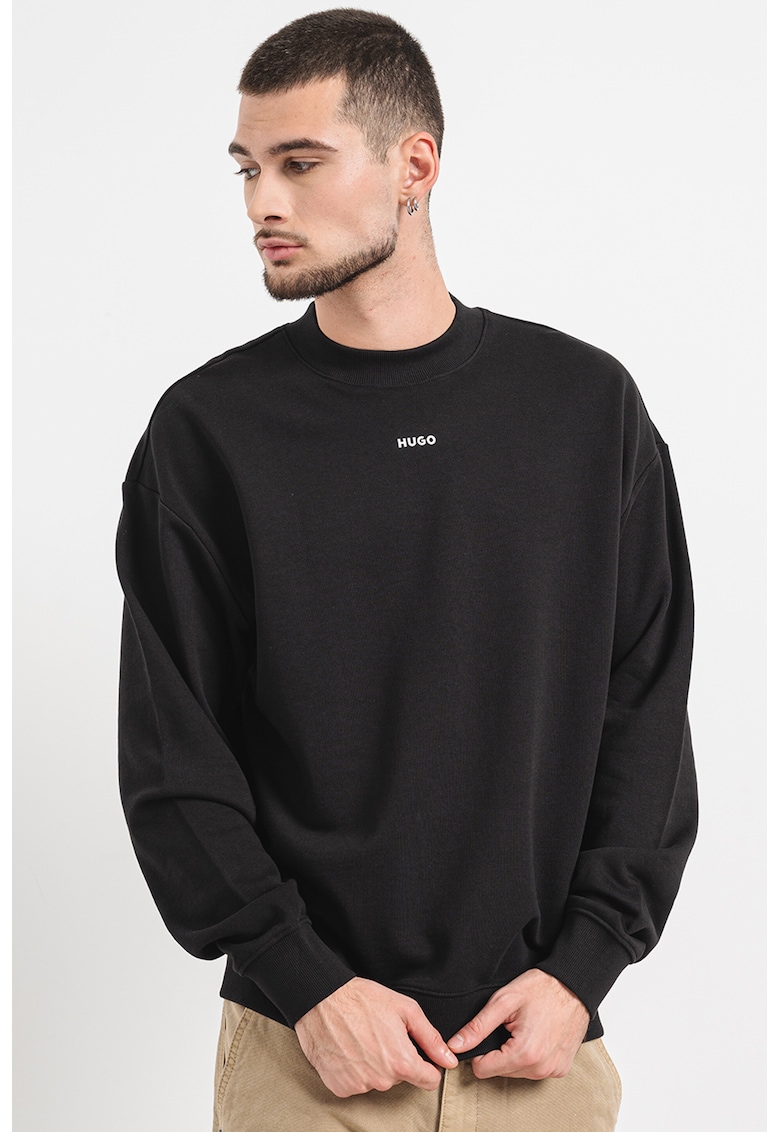 Памучен суитшърт с овално деколте HUGO