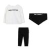 Памучна блуза - панталон и лигавник KARL LAGERFELD KIDS