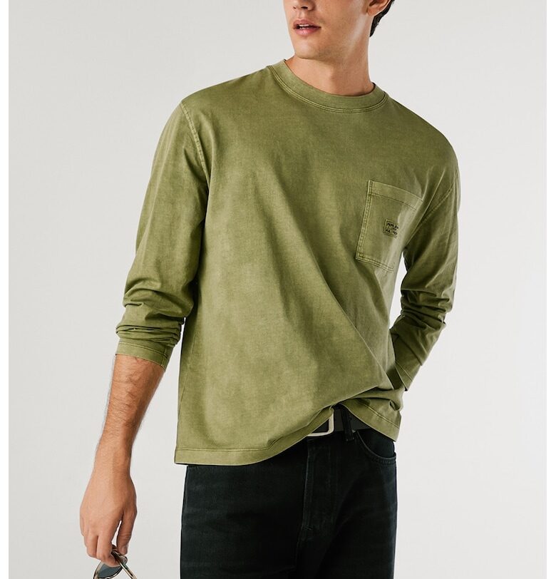 Памучна блуза с джоб на гърдите Pepe Jeans London