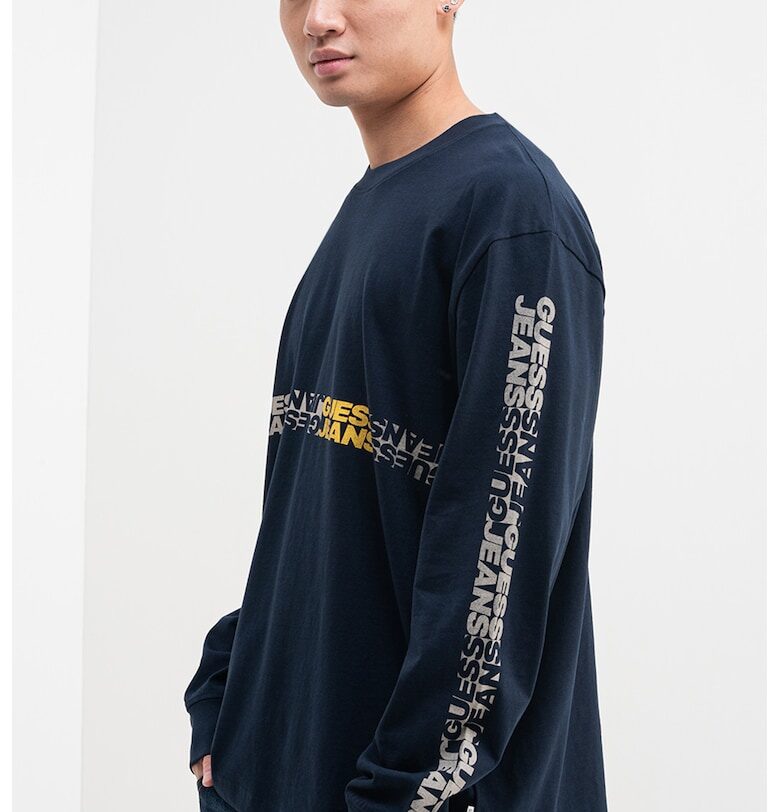 Памучна блуза с лого GUESS JEANS