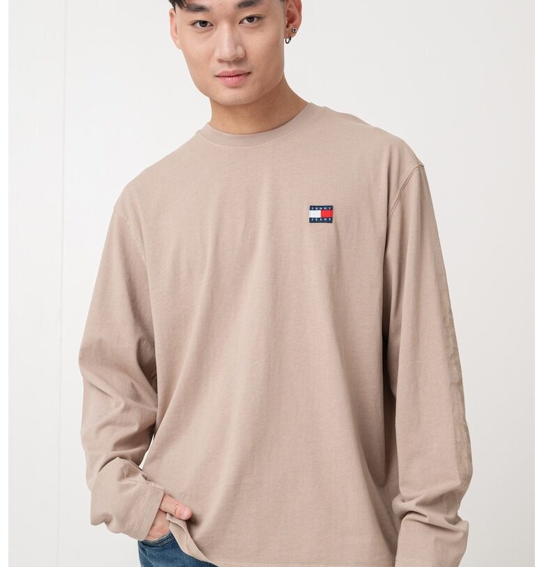 Памучна блуза с овално деколте Tommy Jeans