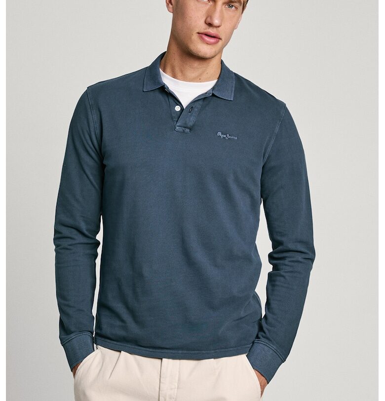 Памучна блуза с яка Pepe Jeans London