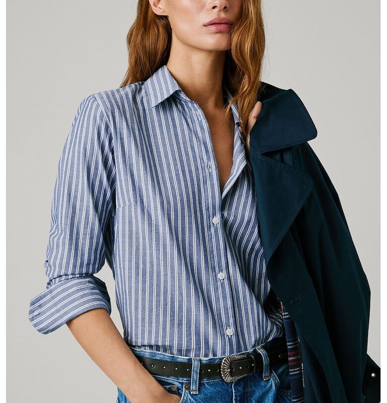 Памучна раирана риза Pepe Jeans London