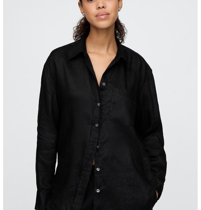 Памучна риза с дълги ръкави GAP