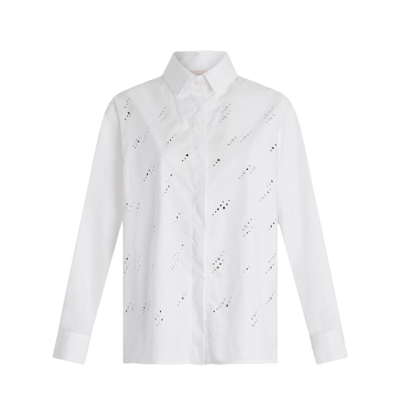 Памучна риза със скрито закопчаване Liu Jo