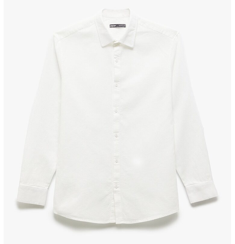 Памучна слим риза с остра яка KOTON