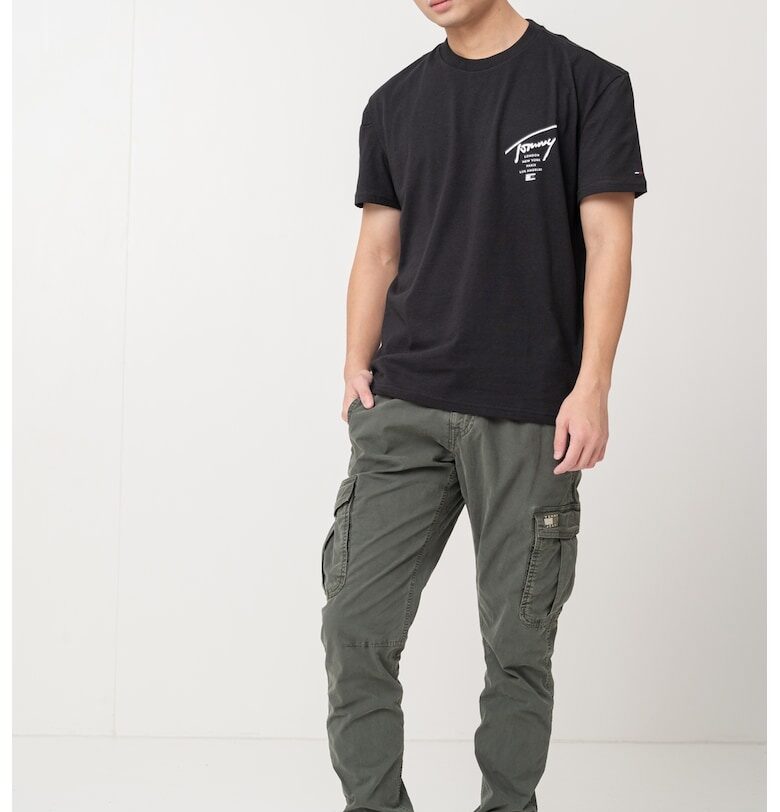 Памучна тениска Signature с лого Tommy Jeans