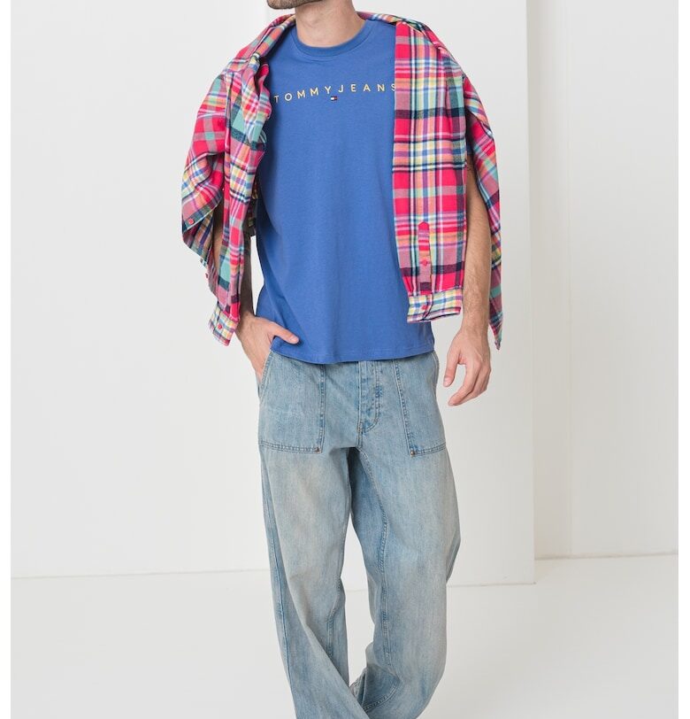 Памучна тениска с бродирано лого Tommy Jeans