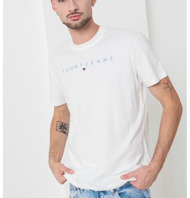 Памучна тениска с бродирано лого Tommy Jeans