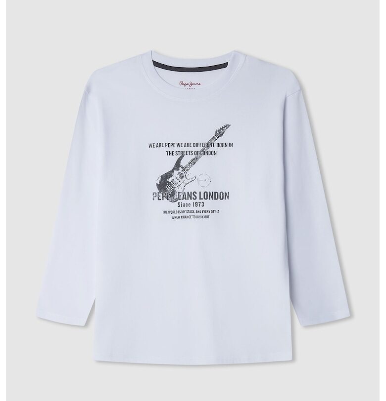 Памучна тениска с графична шарка Pepe Jeans London