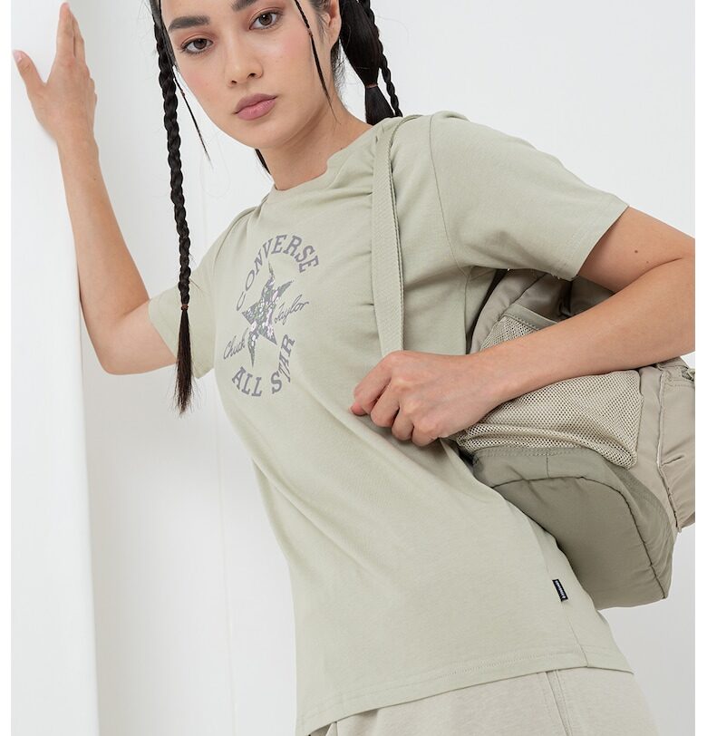 Памучна тениска с лого Converse