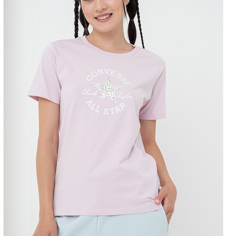 Памучна тениска с лого Converse