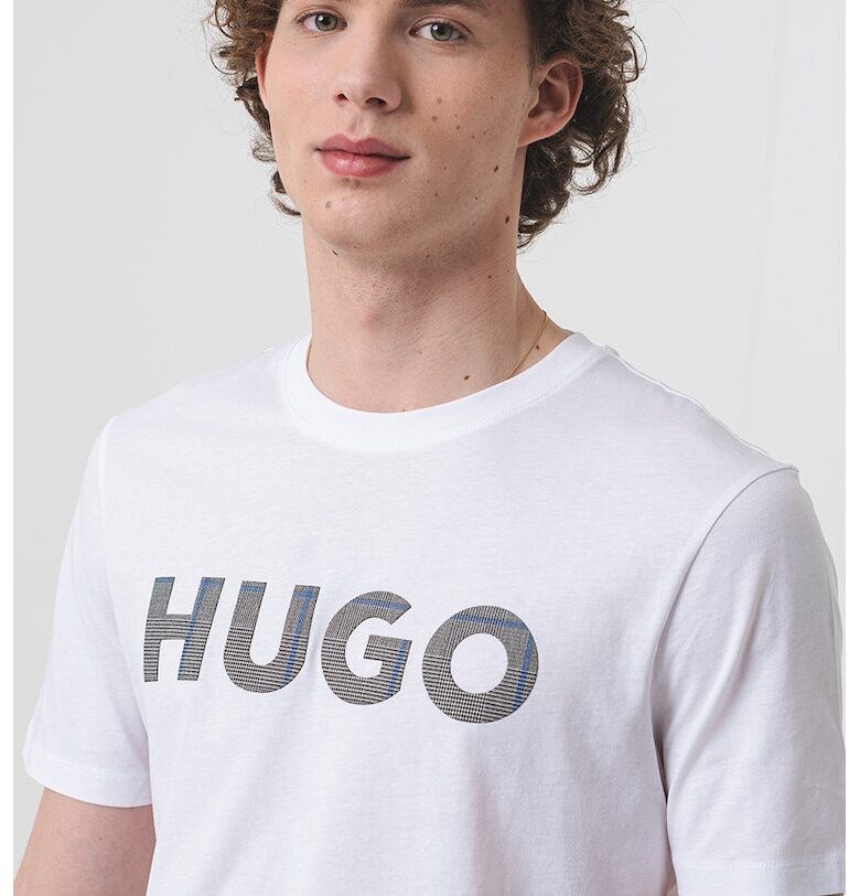 Памучна тениска с лого HUGO