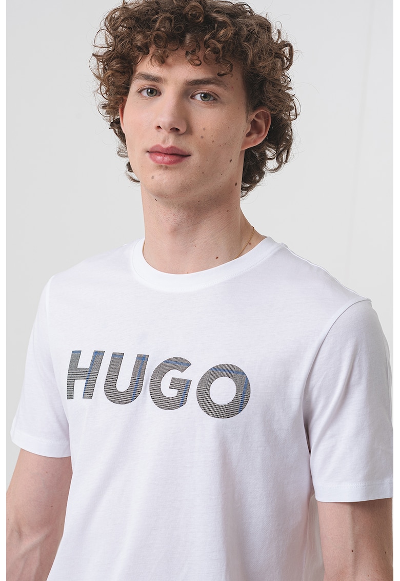 Памучна тениска с лого HUGO