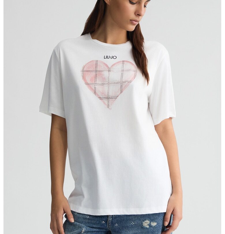 Памучна тениска с лого Liu Jo