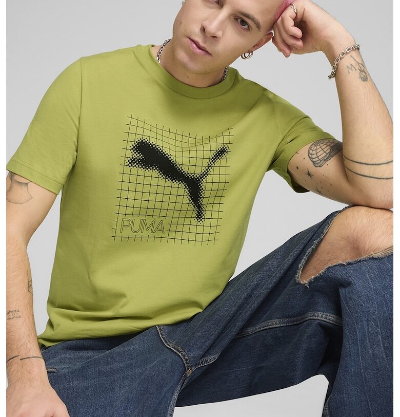 Памучна тениска с лого Puma