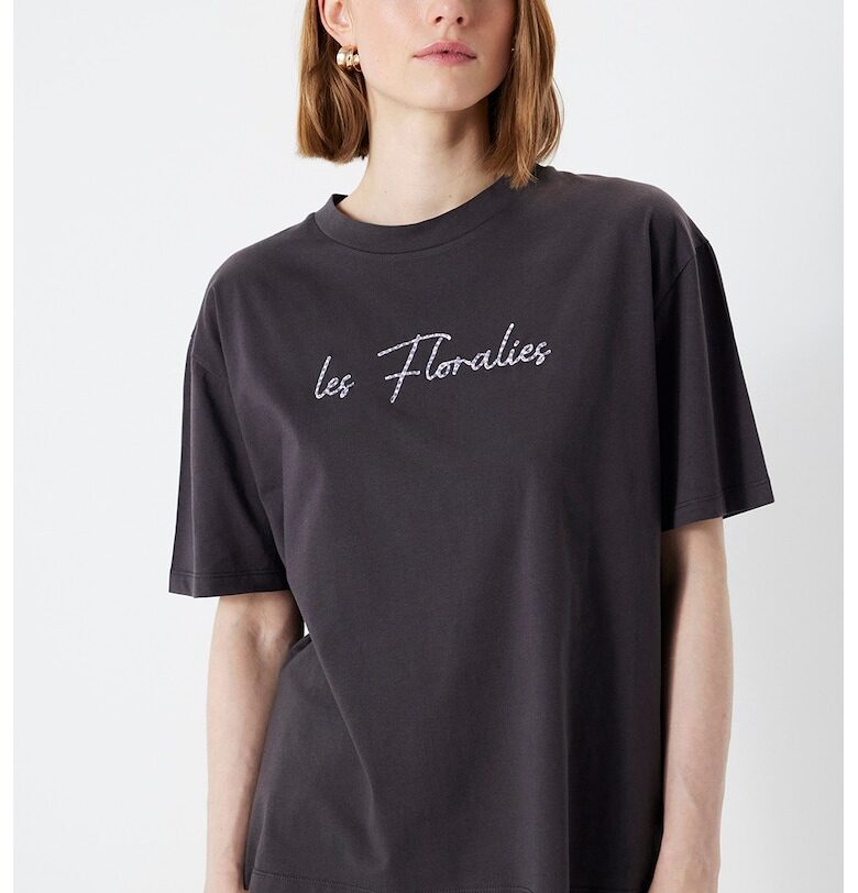 Памучна тениска с надпис Ipekyol