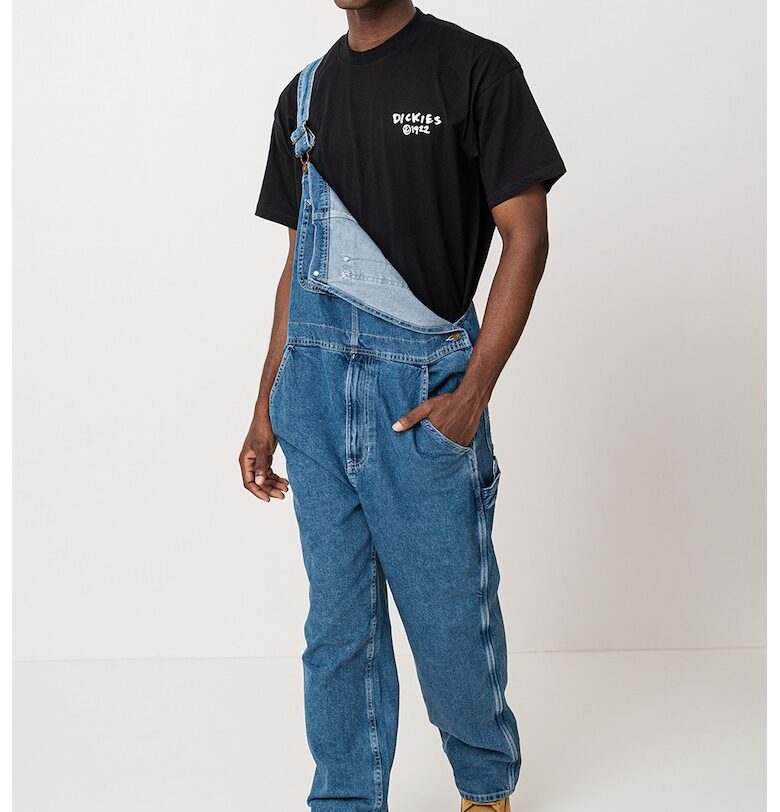 Памучна тениска с надпис на гърба Dickies