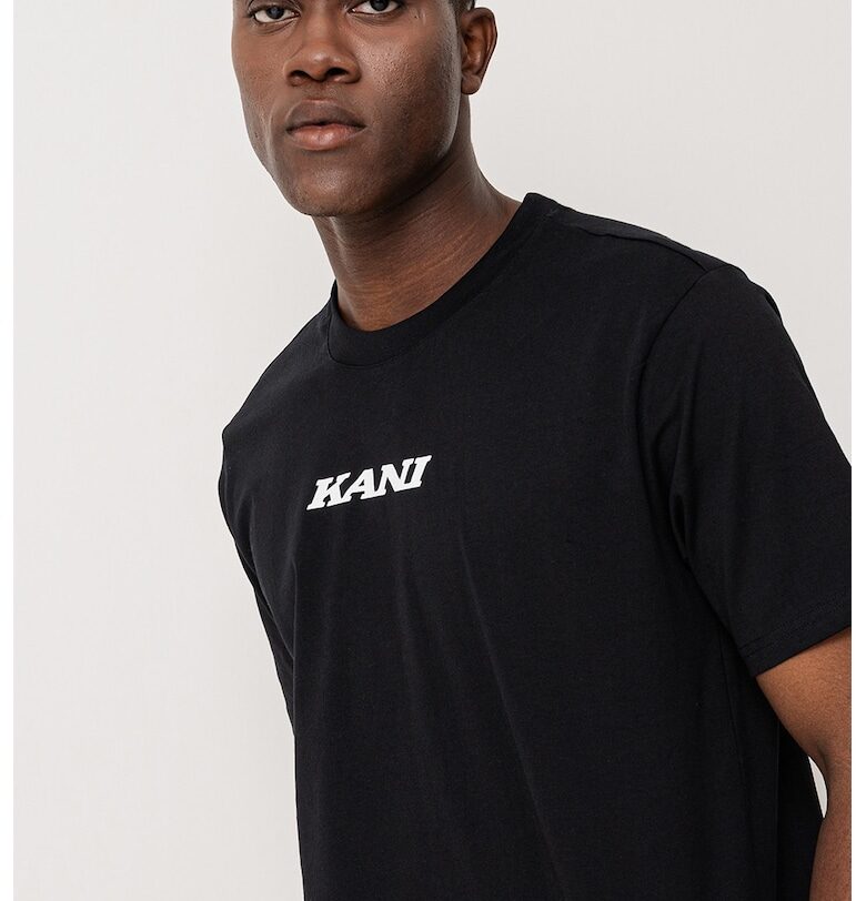 Памучна тениска с овално деколте Karl Kani