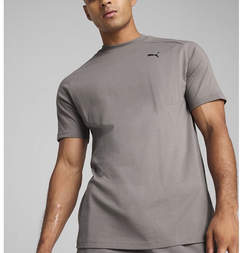 Памучна тениска с овално деколте Puma