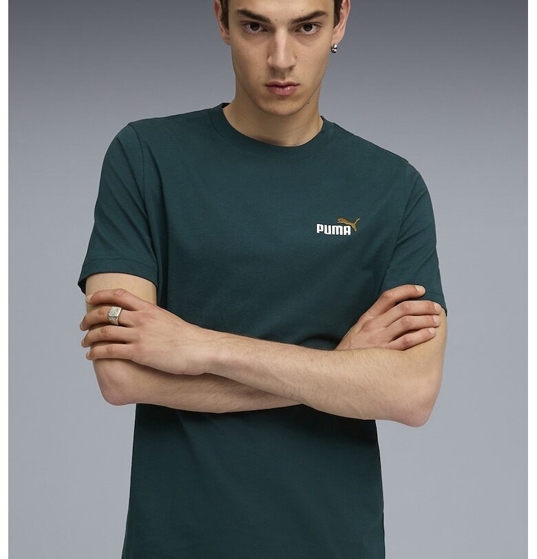 Памучна тениска с овално деколте Puma