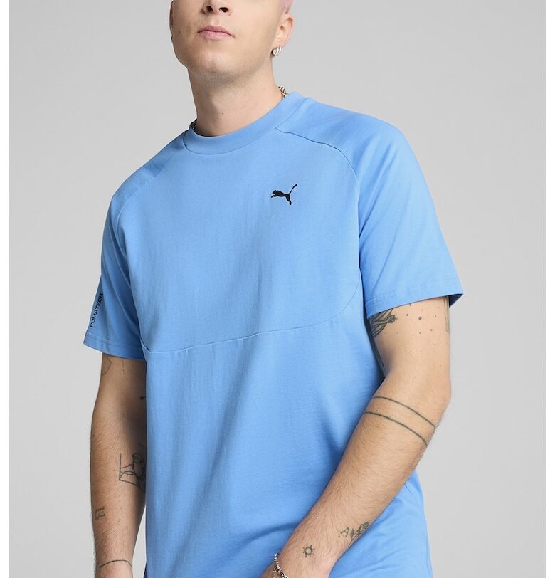 Памучна тениска с овално деколте Puma