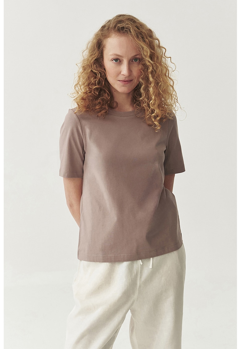 Памучна тениска с овално деколте Soria Tatuum