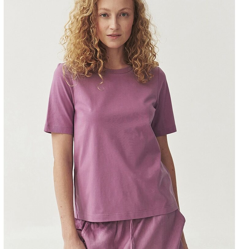 Памучна тениска с овално деколте Soria Tatuum