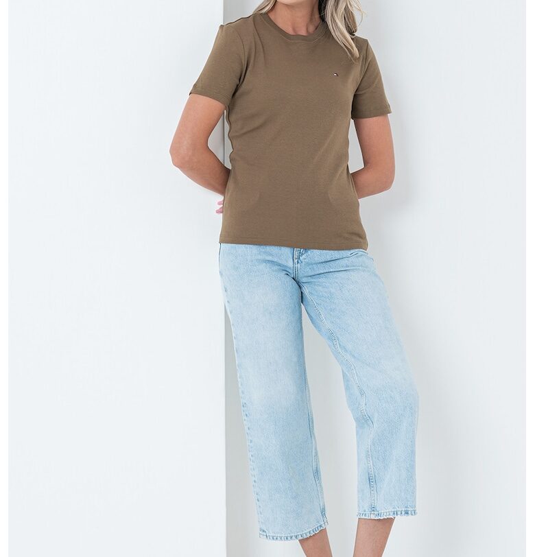 Памучна тениска с овално деколте Tommy Hilfiger