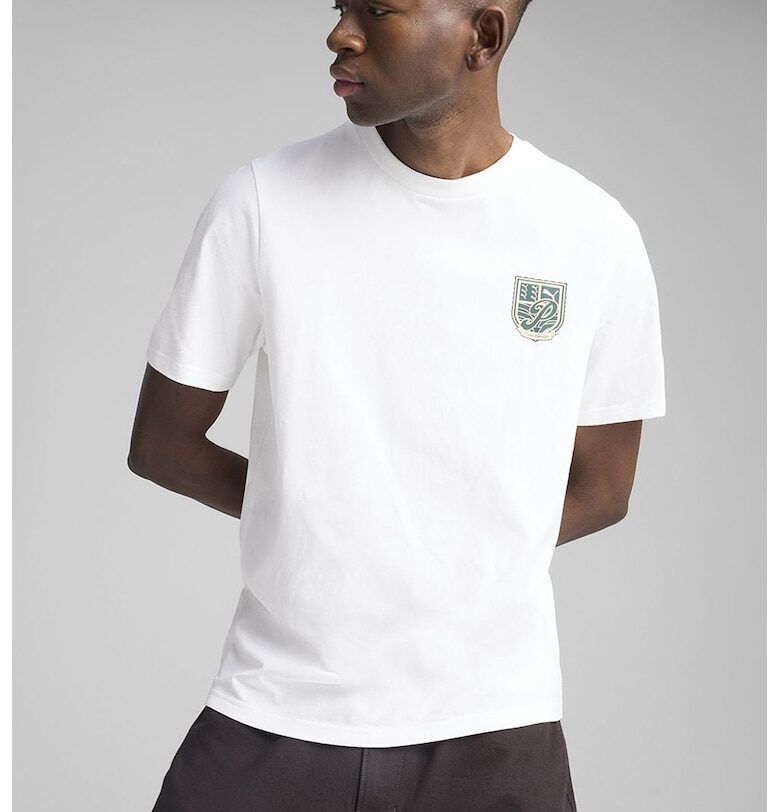 Памучна тениска с принт на гърба Puma