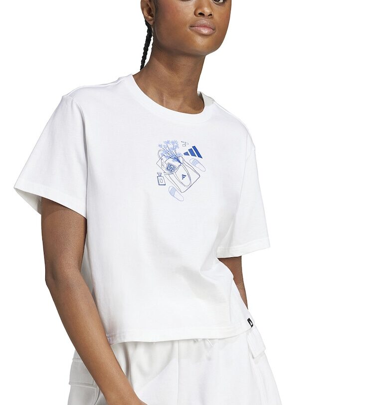 Памучна тениска с шарка adidas Sportswear