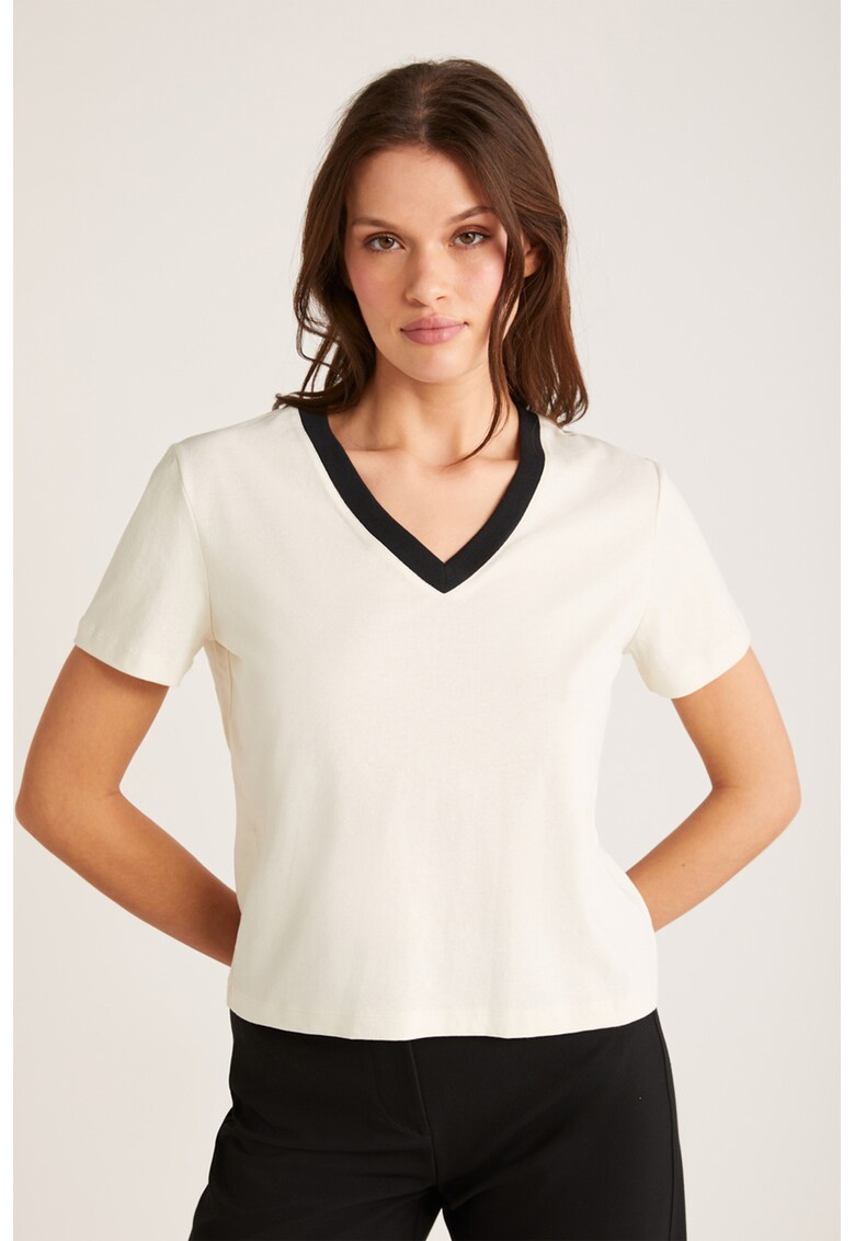 Памучна тениска с шпиц Ethiquet