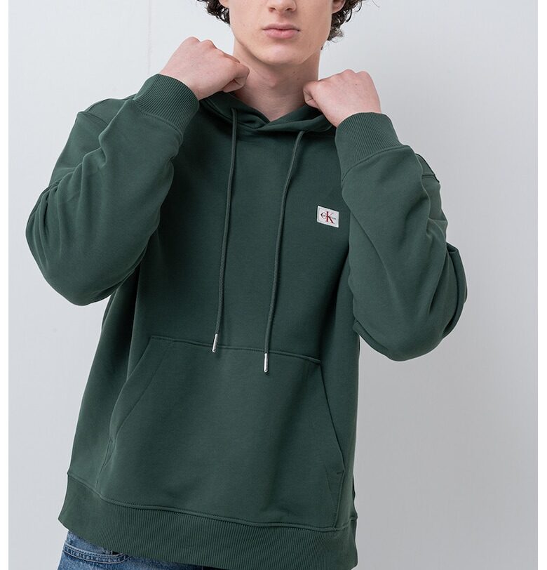 Памучно худи с джоб кенгуру CALVIN KLEIN JEANS