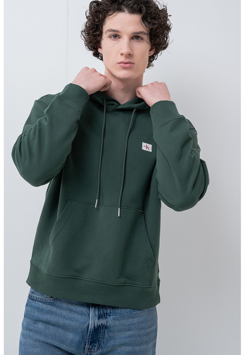 Памучно худи с джоб кенгуру CALVIN KLEIN JEANS