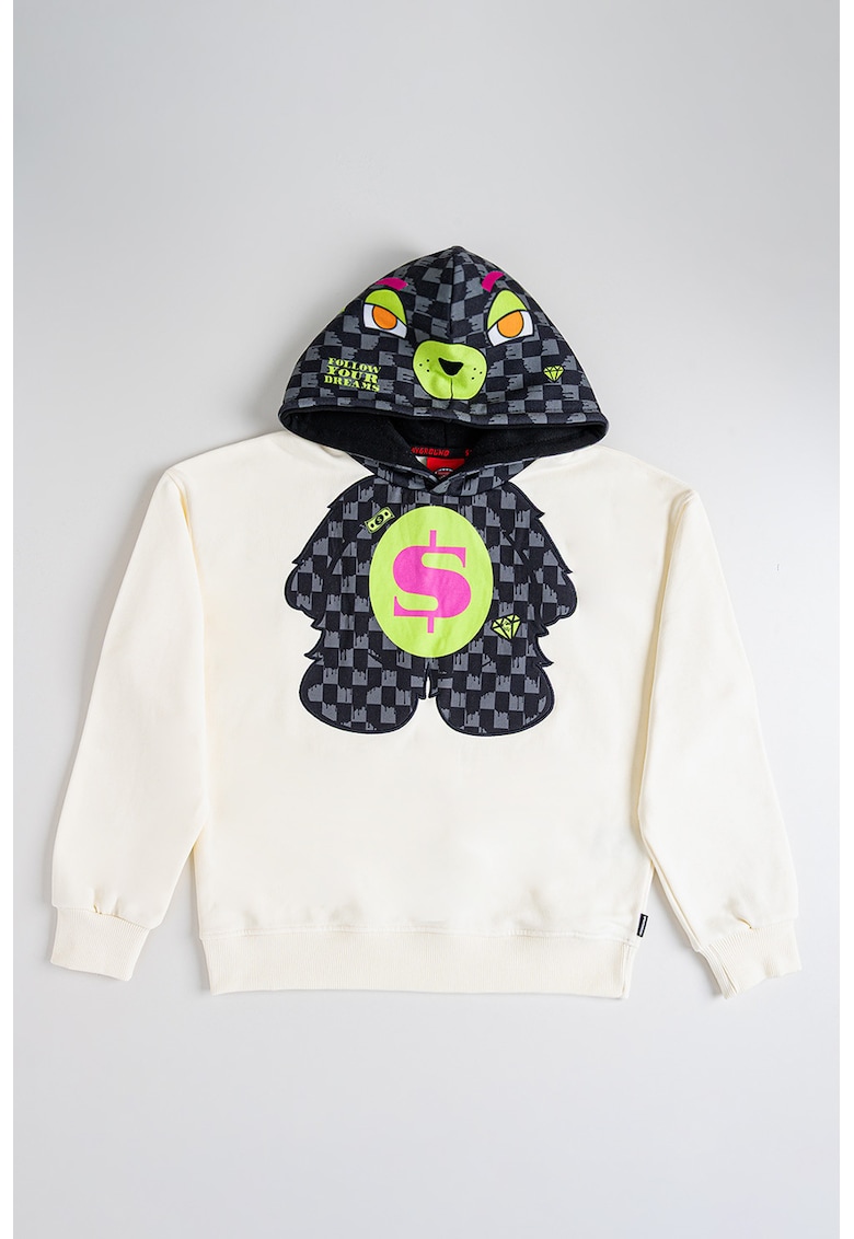 Памучно худи с контрастна шарка Sprayground