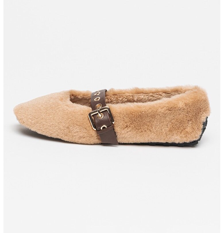 Пантофки Mary Jane с еко пух Steve Madden