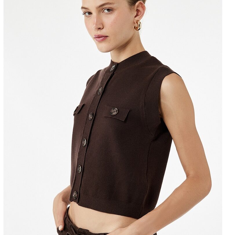 Плетен елек с копчета KOTON