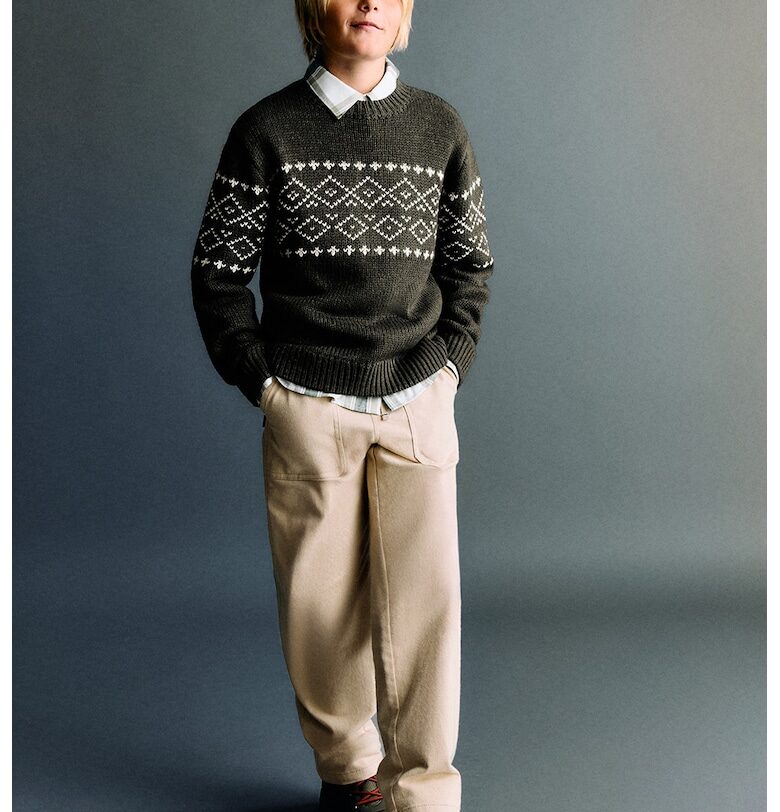 Плетен пуловер Jacquard Mango