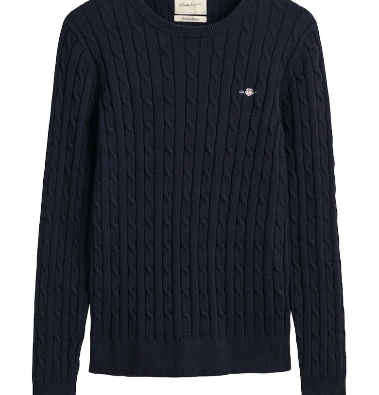 Плетен пуловер по тялото Gant