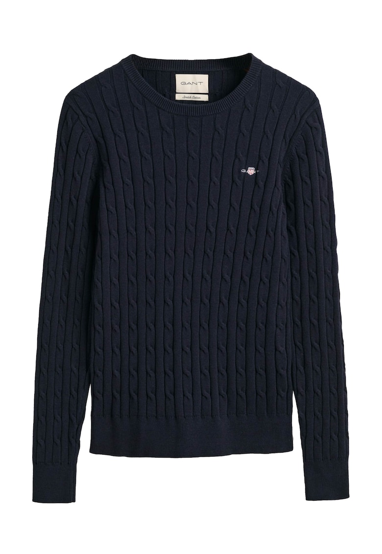 Плетен пуловер по тялото Gant