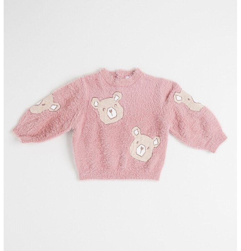 Плетен пуловер с бродерии Mayoral