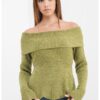 Плетен пуловер с голи рамене Vero Moda