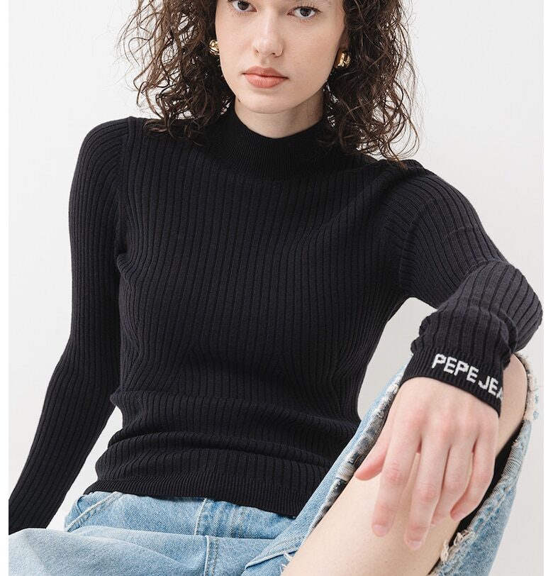 Плетен пуловер с рипс Pepe Jeans London