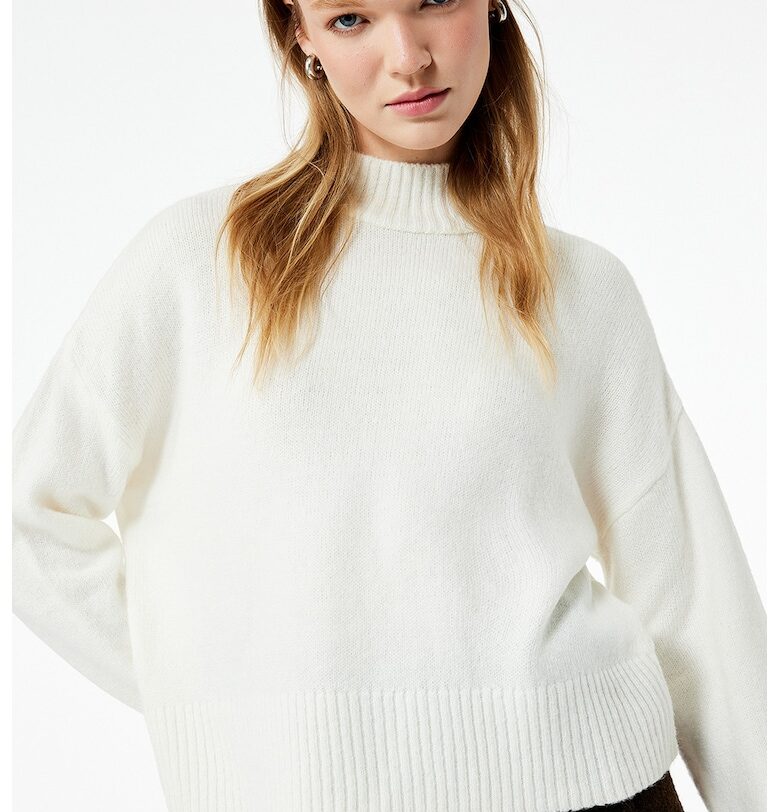 Плетен пуловер с яка KOTON