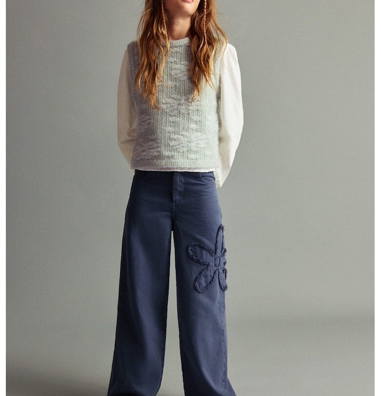 Плетен шпиц елек Mango