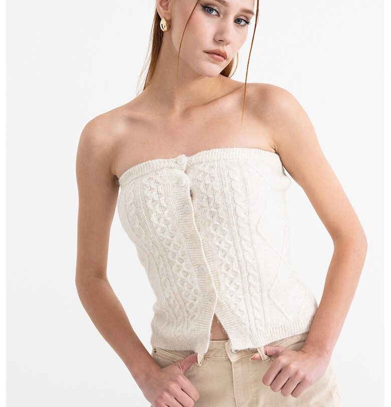 Плетена блуза без ръкави Gina Tricot