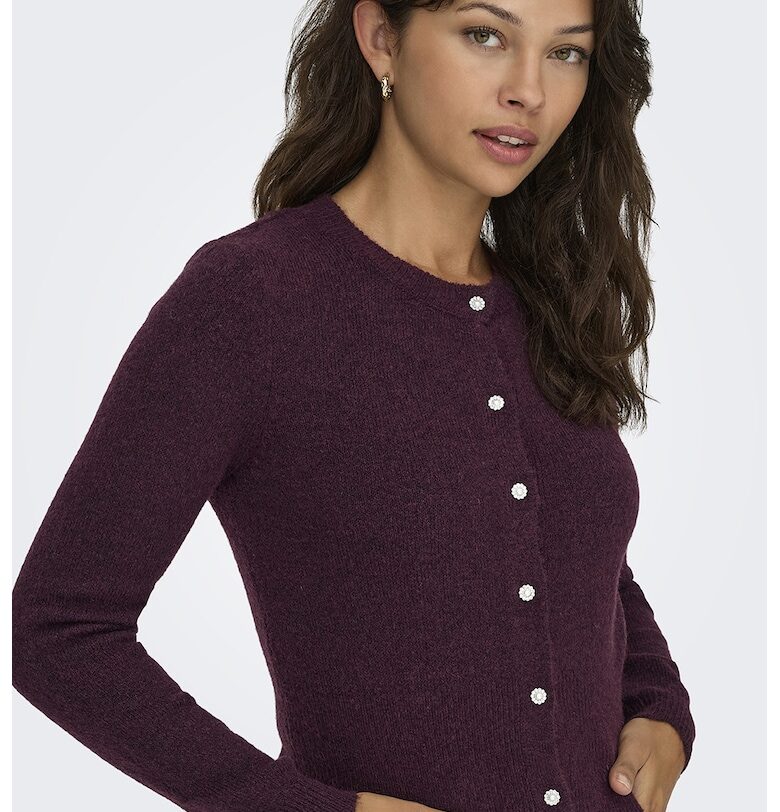 Плетена жилетка с копчета Only