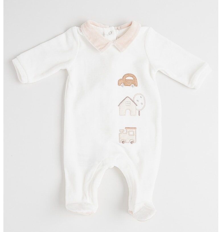 Плюшен пижамен гащеризон с бродерии Mayoral